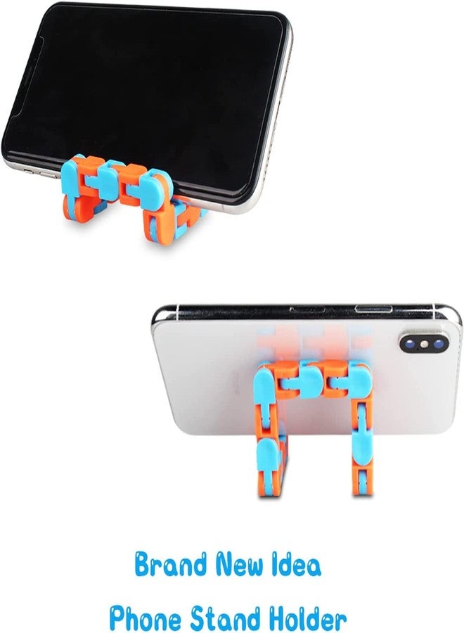 PULSBERY Toys 24 Links Wacky Tracks Snap Click Fidget Toys Set for Sensory Kids - Snake Puzzles Game for Kids Random Color Links(Kids Building Block Toys)(Multicolor) (Pack of 9) - Image 4